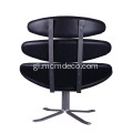 Cadeira de estar Corona Swivel en coiro